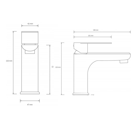 BC-2006 Black Matt Basin Mixer